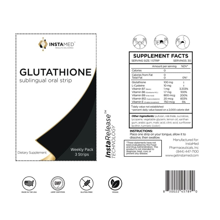 Instamed Glutathione+ Box of 30 Strips